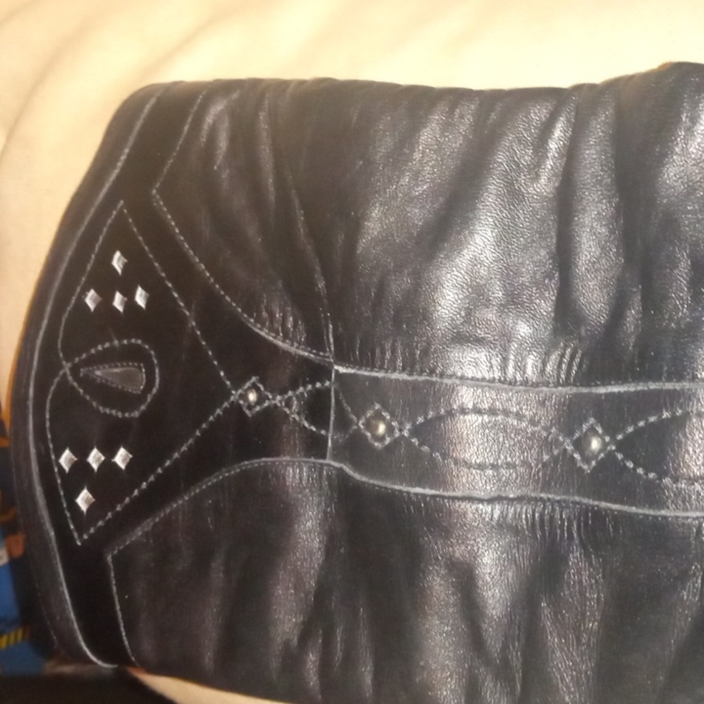 Soft black leather boots